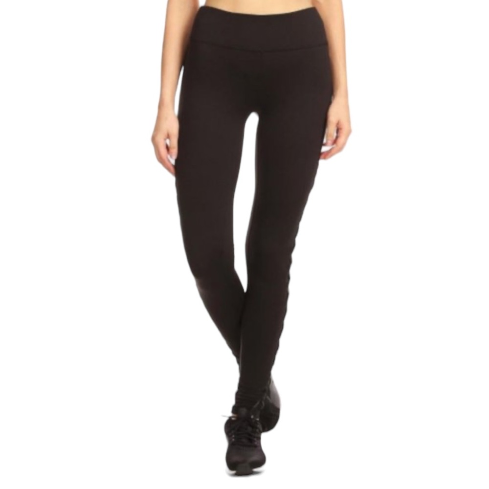 NWT Black Crisscross Mesh Leggings-Size L/XL - Picture 14 of 15